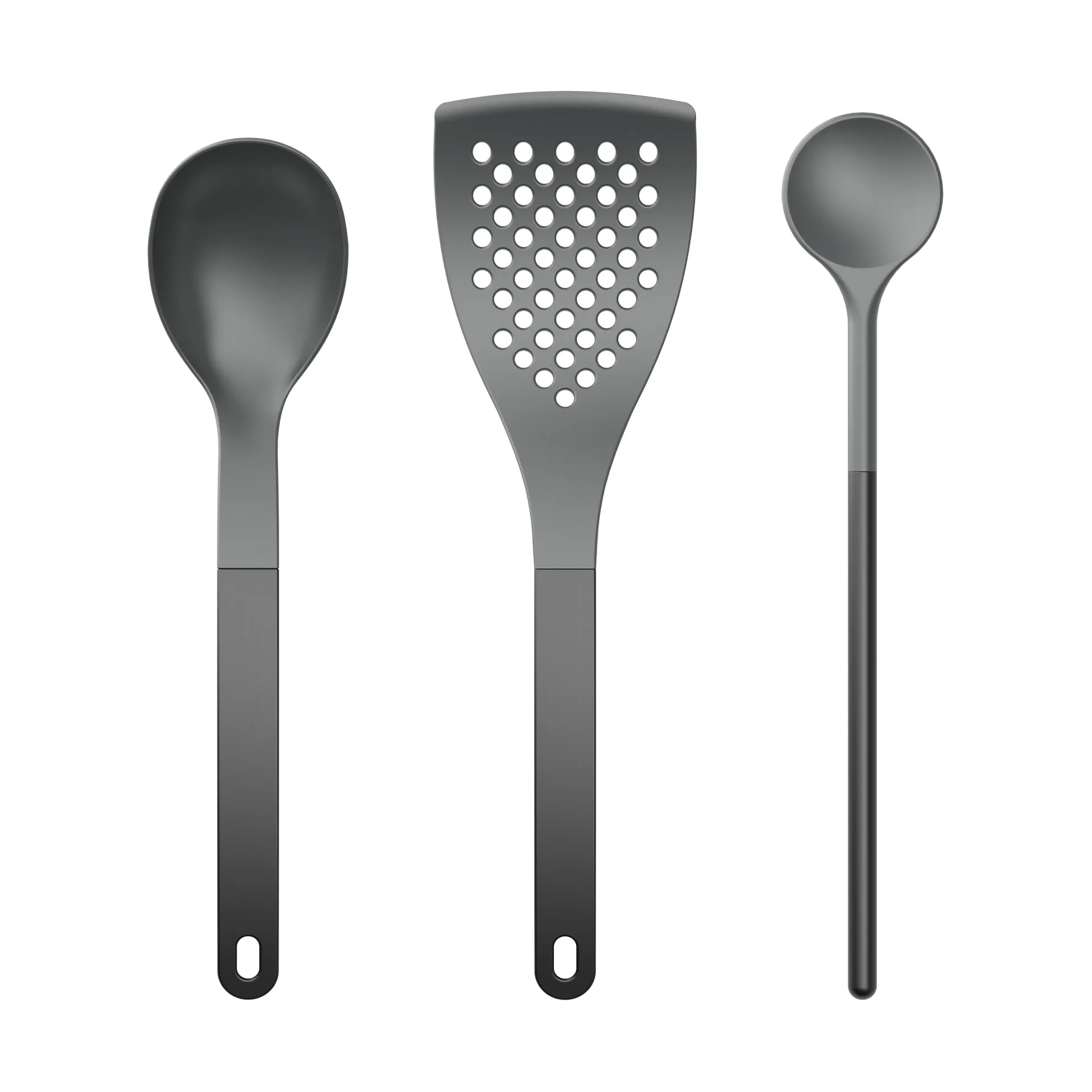 Optima kitchen utensils 1 3 pieces, Black nylon Rosti