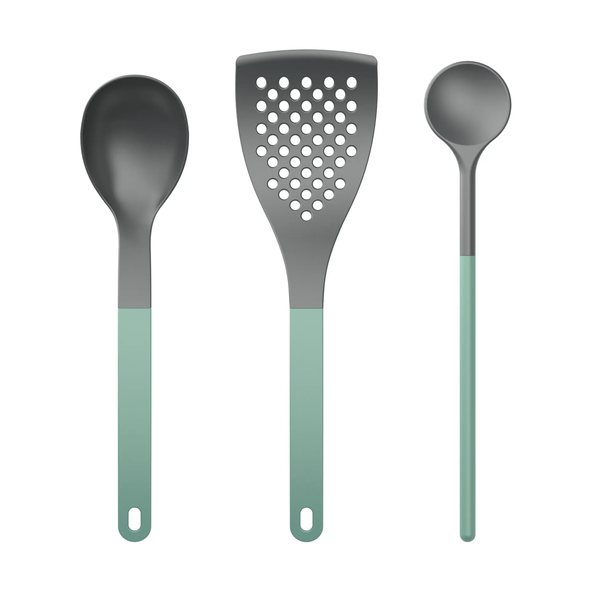 Optima kitchen utensils 1 3 pieces, Nordic green nylon Rosti