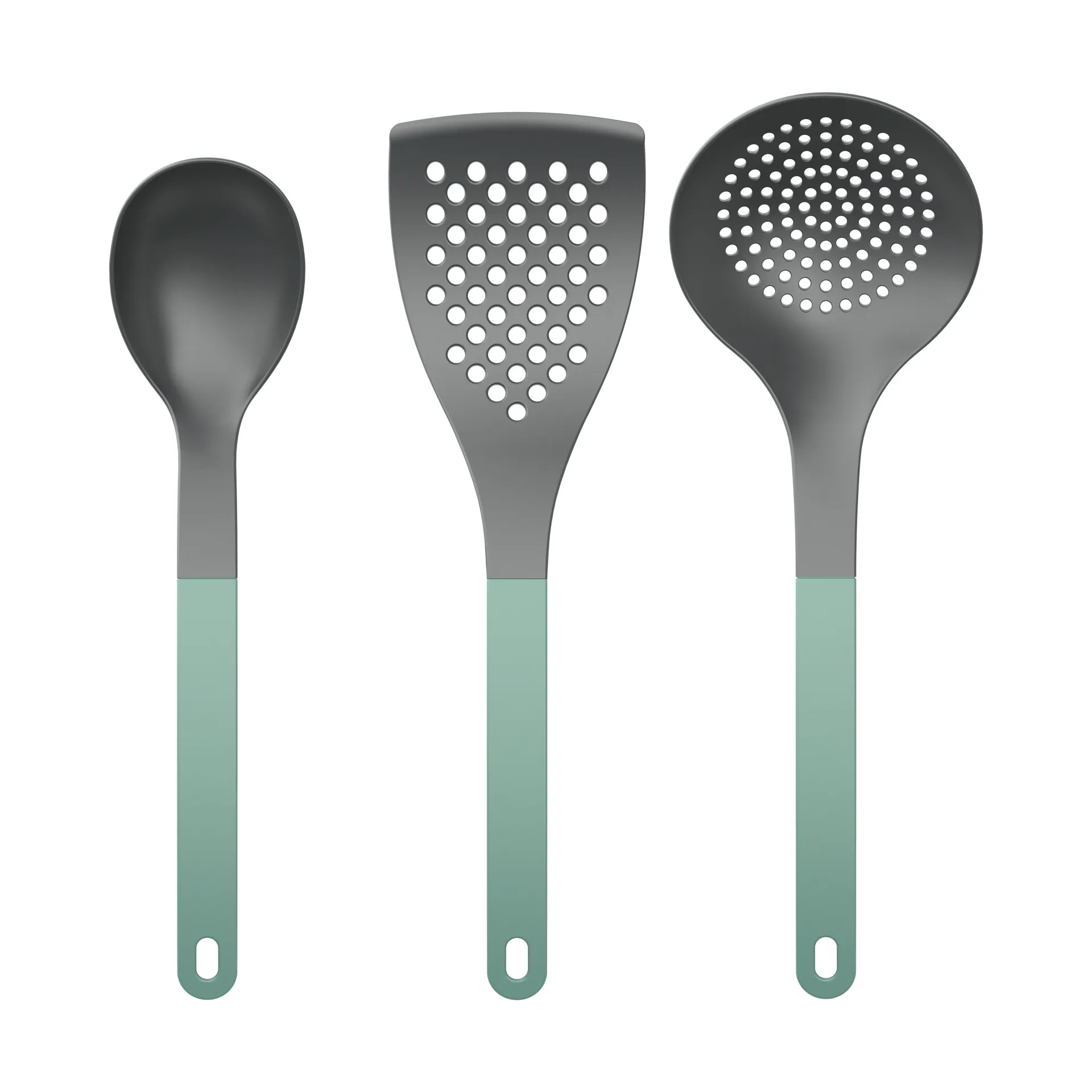 Optima kitchen utensils 2 3 pieces, Nordic green nylon Rosti