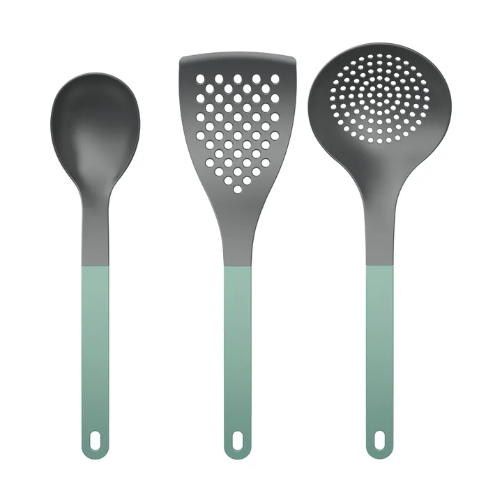 Optima kitchen utensils 2 3 pieces - Nordic green nylon - Rosti