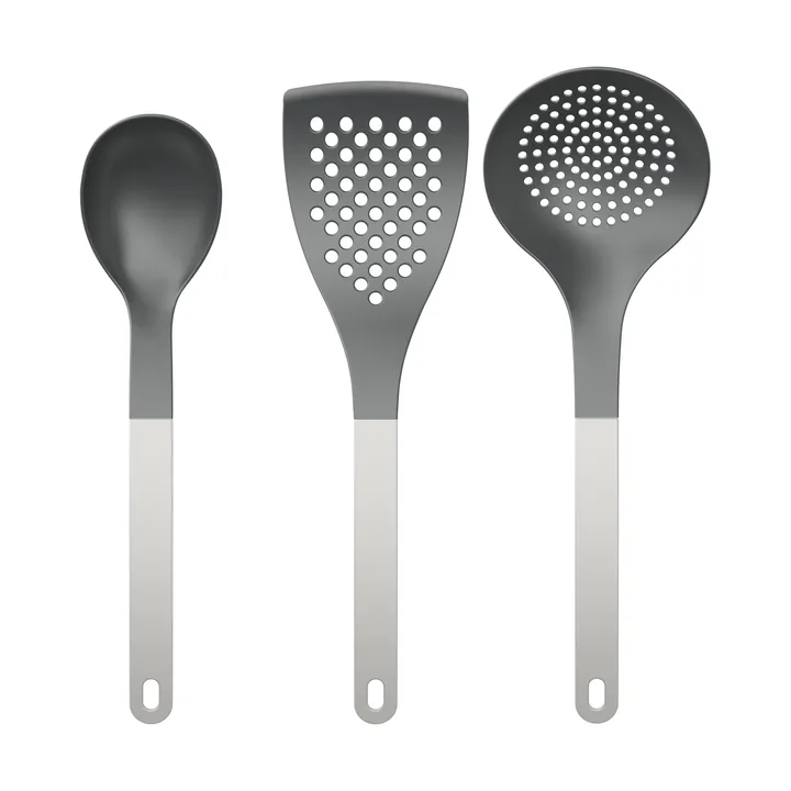 Optima kitchen utensils 2 3 pieces - White nylon - Rosti