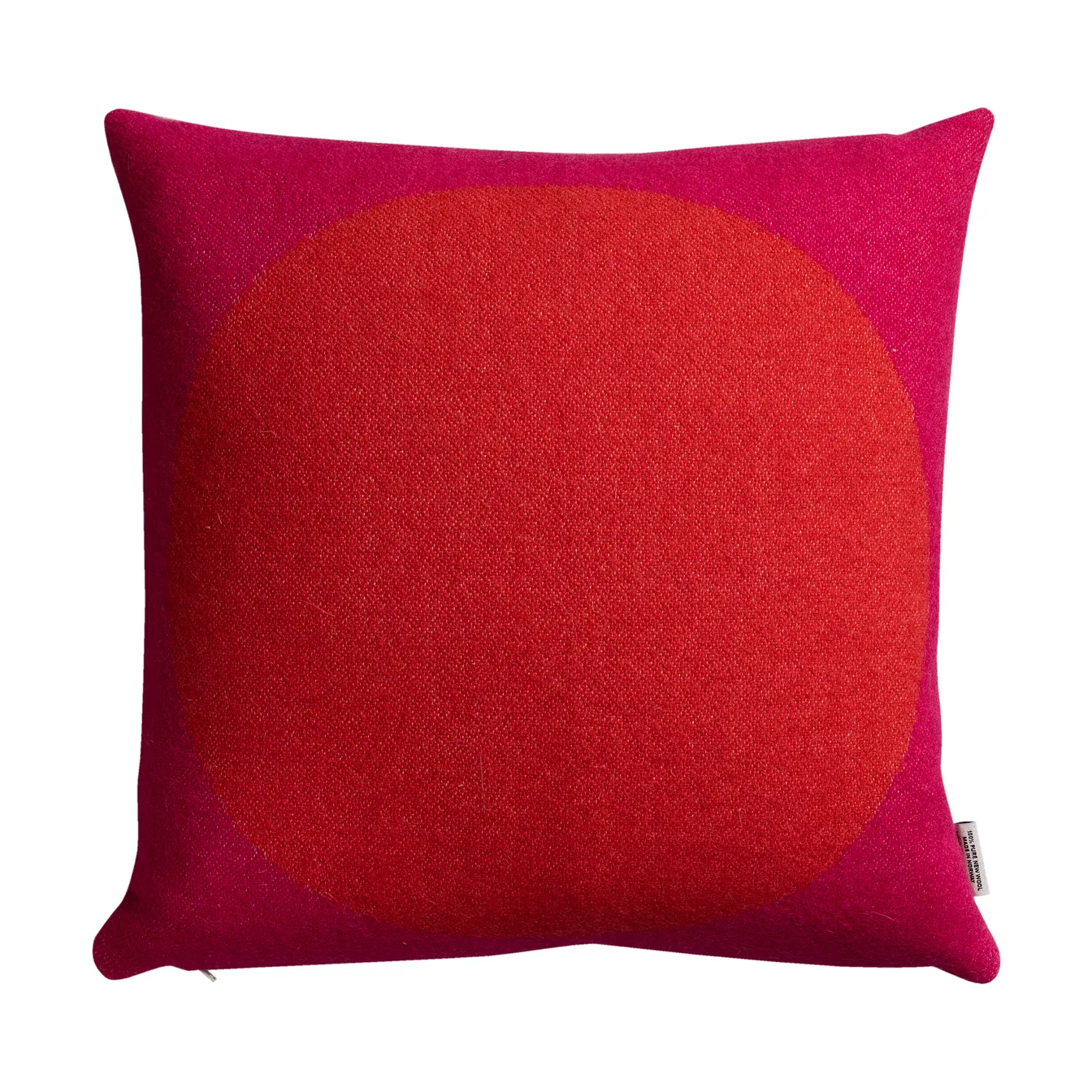 Åsmund bold cushion 50x50 cm, Red-turquoise Røros Tweed