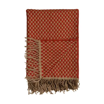 Isak throw 150x210 cm - Red sumac - Røros Tweed