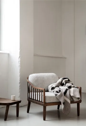 Knut blanket 135x200 cm - Dove grey - Røros Tweed