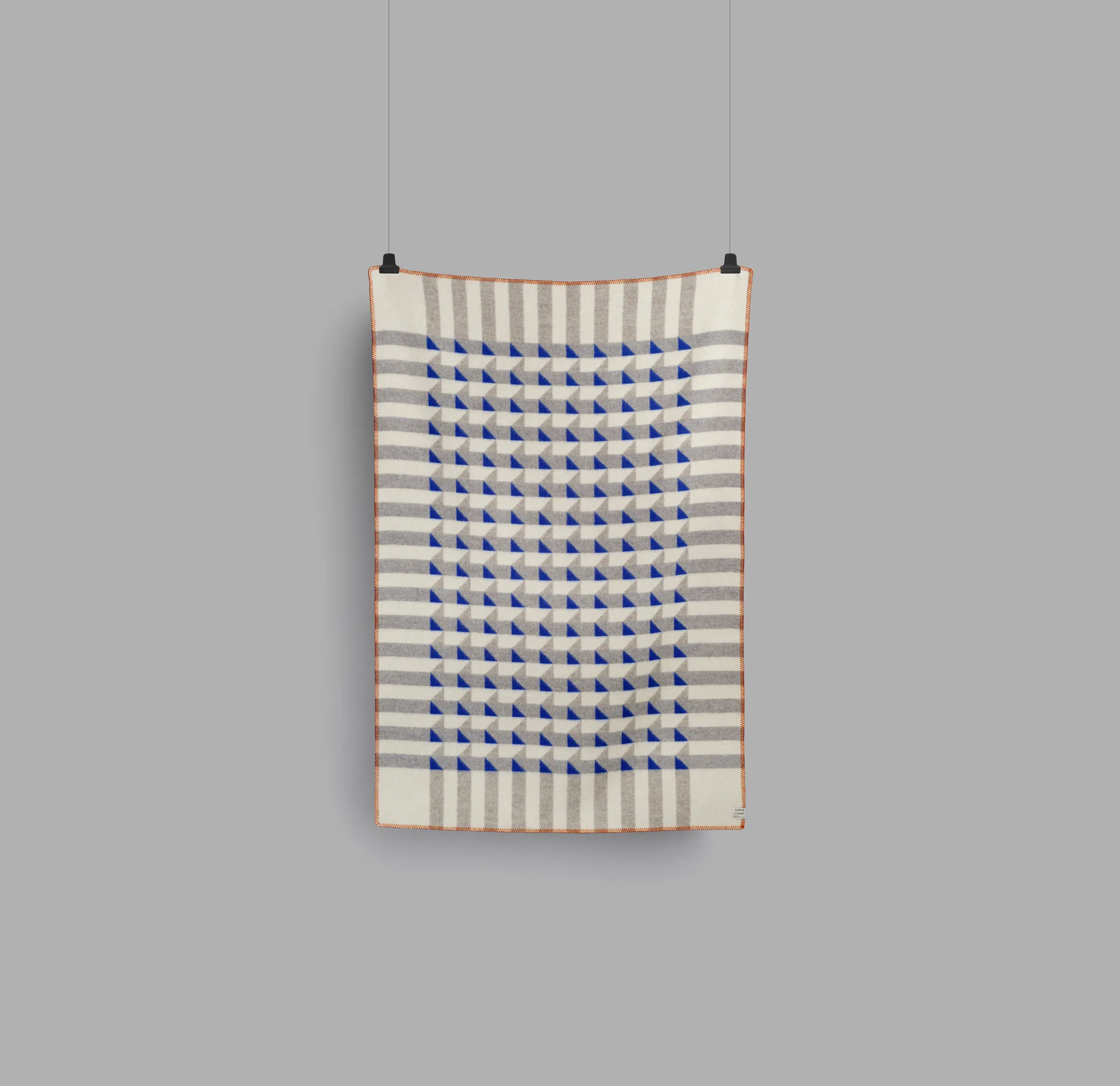 Kvam blanket 135x200 cm, Blue Røros Tweed