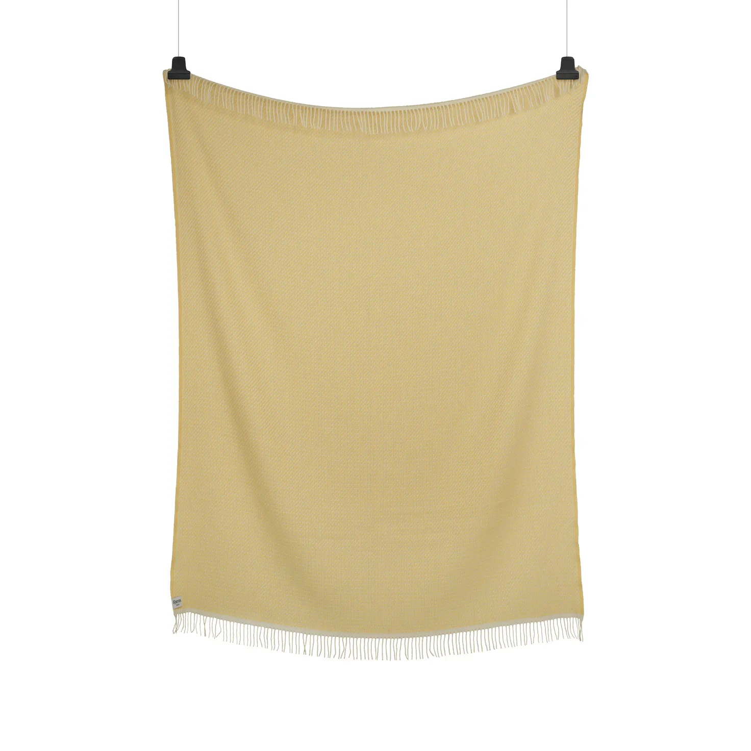 Mello throw 150x210 cm, Lemon yellow Røros Tweed