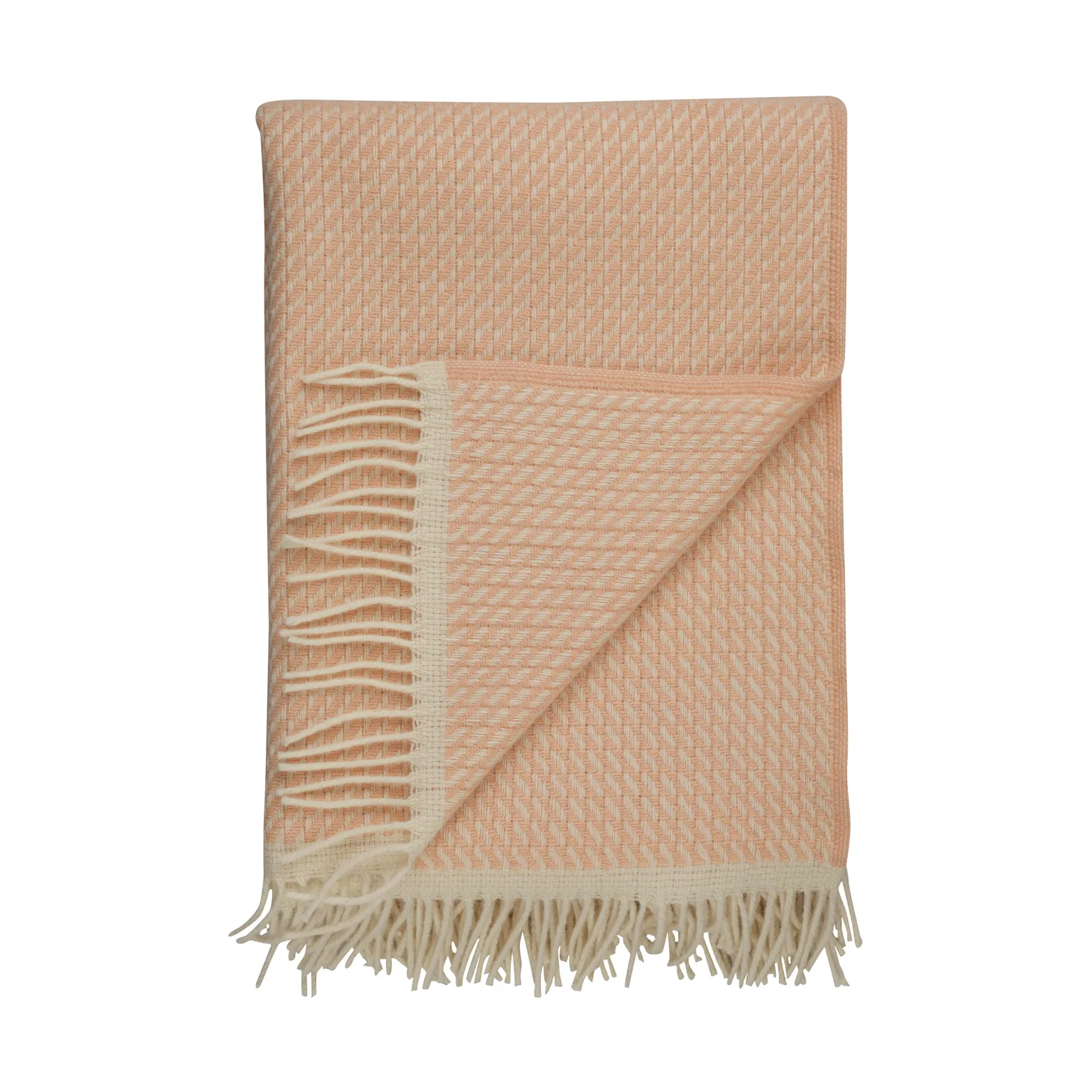 Mello throw 150x210 cm, Powder pink Røros Tweed