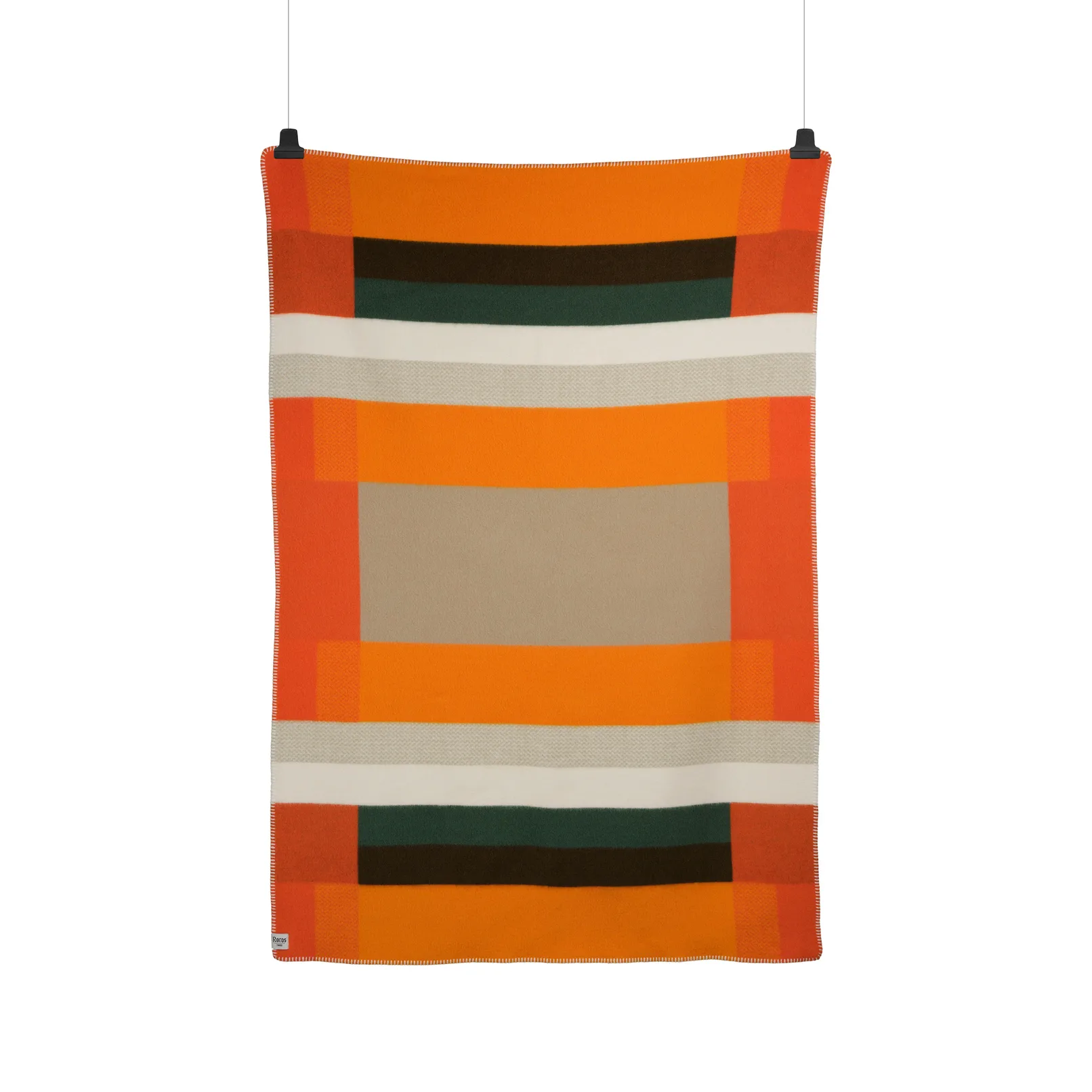 Mikkel blanket 135x200 cm, Orange Røros Tweed