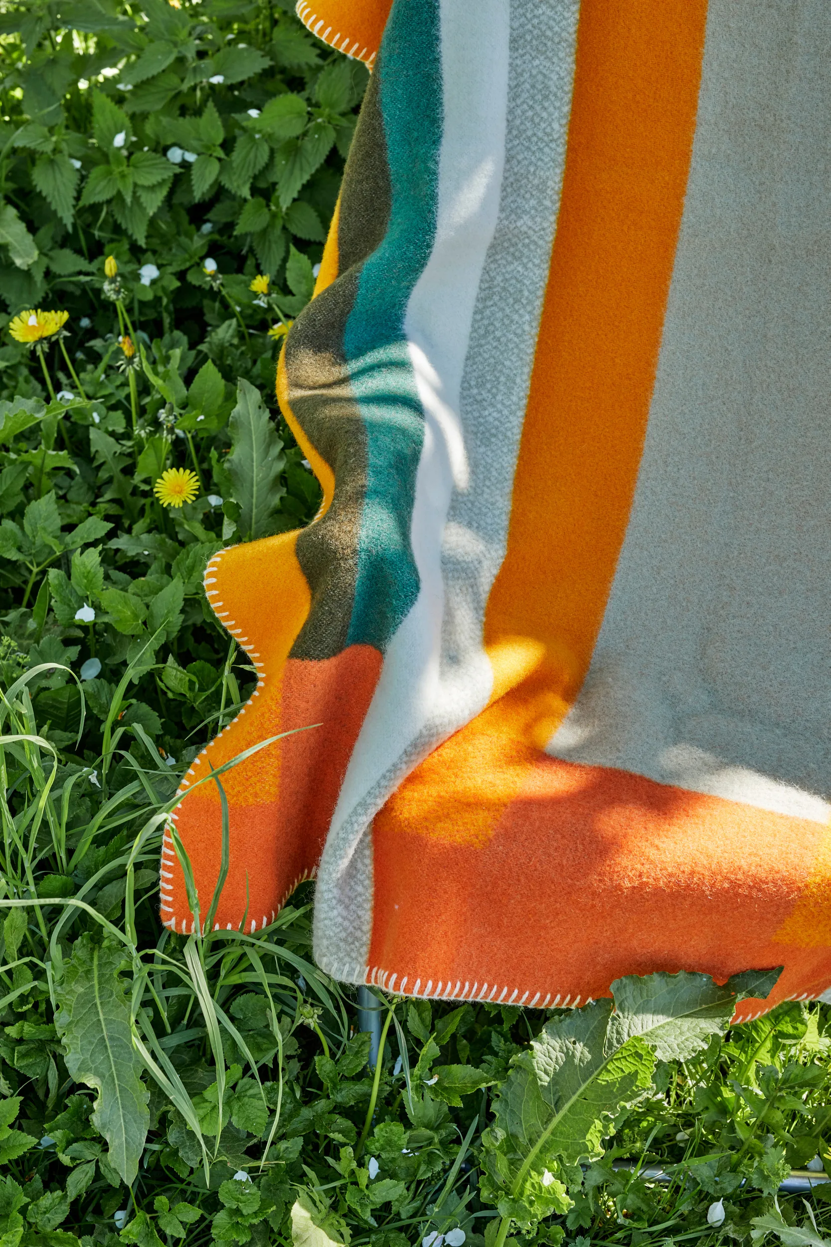 Mikkel blanket 135x200 cm, Orange Røros Tweed