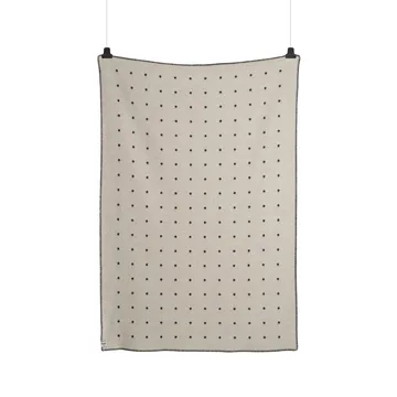 Pastille blanket 135x200 cm - Black and white - Røros Tweed