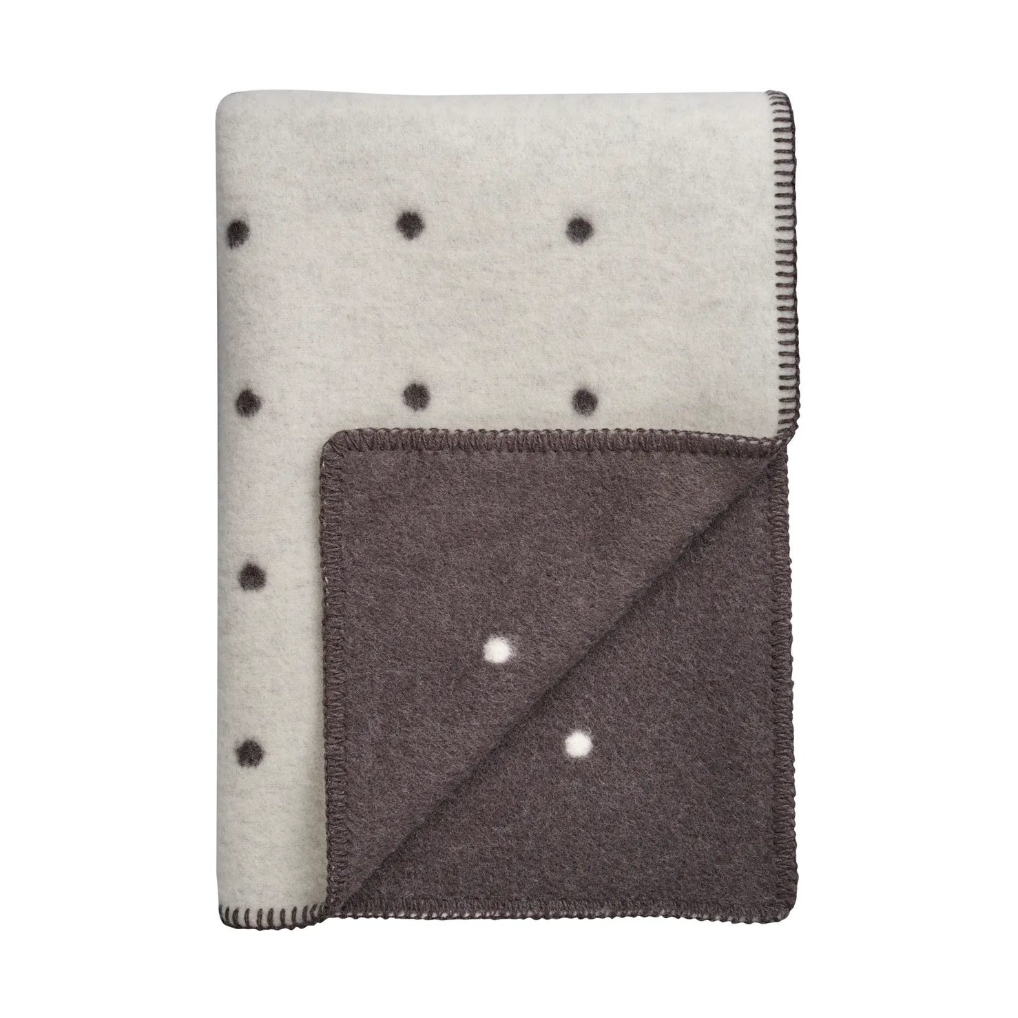 Pastille blanket 135x200 cm, Black and white Røros Tweed