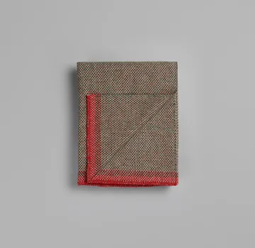 Una blanket 150x200 cm - Green-red - Røros Tweed