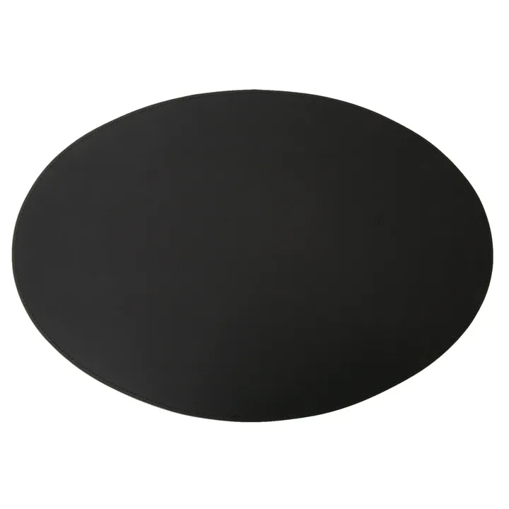 Ørskov placemat leather oval 47x34 cm - Black - Ørskov