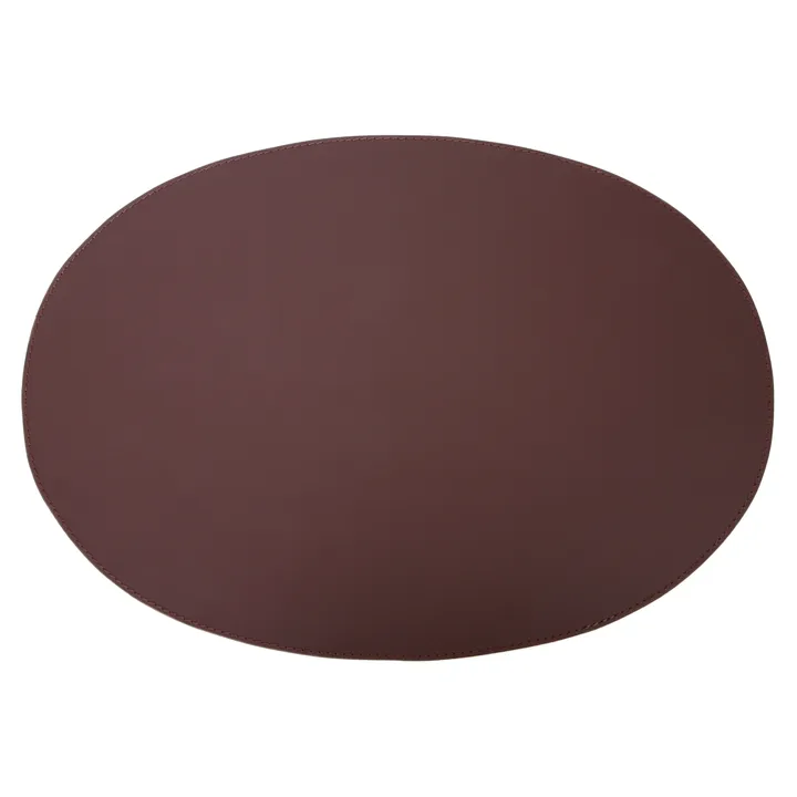 Ørskov placemat leather oval 47x34 cm - brown - Ørskov