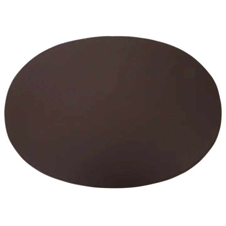 Ørskov placemat leather oval 47x34 cm - Chocolate - Ørskov