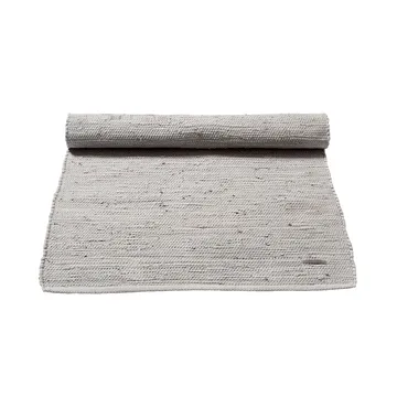 Cotton rug 75x200 cm - light grey (light grey) - Rug Solid