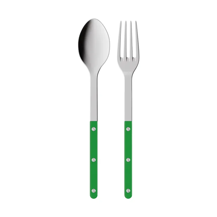 Bistrot solid serving cutlery, 2 pieces - Garden green - SABRE Paris