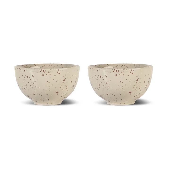 Ditte bowl 2-pack - Beige-burgundy - Sagaform