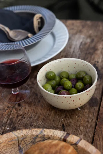 Ditte bowl 2-pack - Beige-burgundy - Sagaform