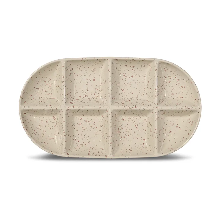 Ditte serving platter large 20x36 cm - Beige-burgundy - Sagaform