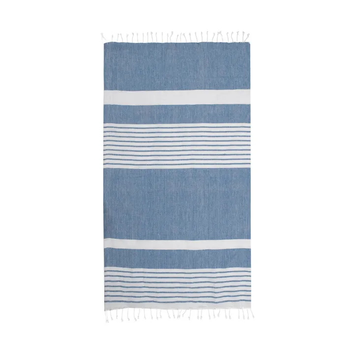 Ella hamam striped bath towel 145x250 cm - Blue - Sagaform