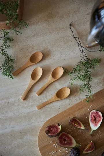 Ellen spoon 4-pack - Brown - Sagaform