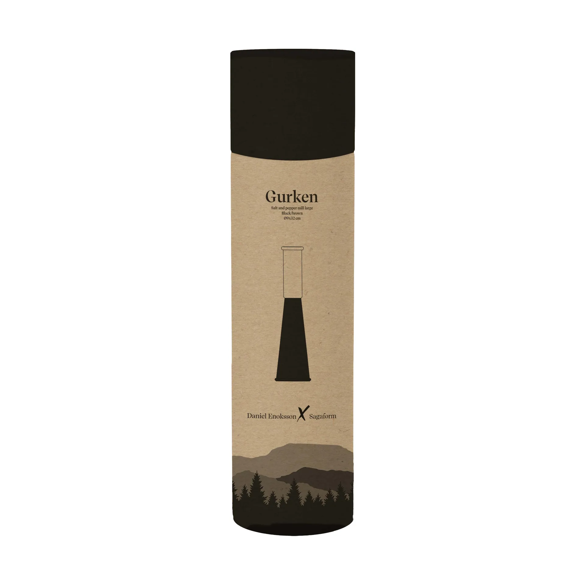 Gherkin salt and pepper grinder large 32 cm, Black-brown Sagaform