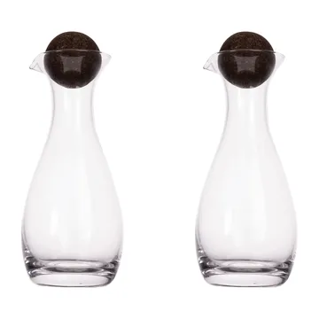 Nature oil/vineger bottle with cork stopper 2-pack 35cl - Clear-dark brown - Sagaform