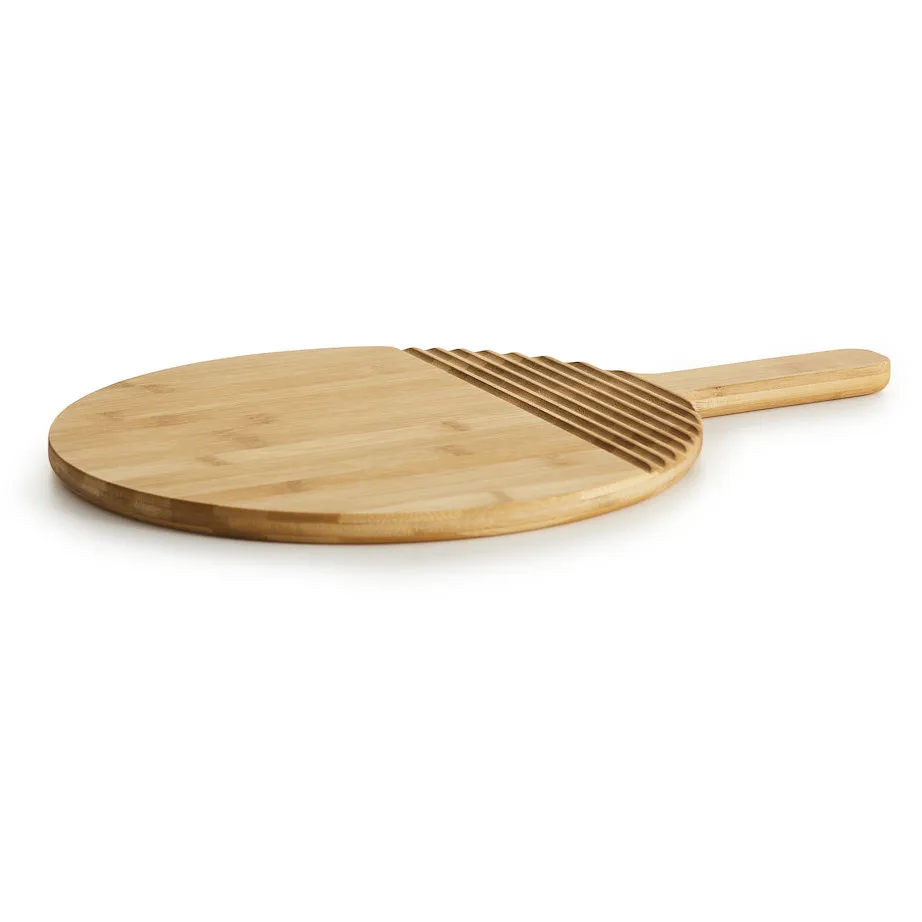 Nature round cutting board bamboo with handle, Ø30 cm Sagaform