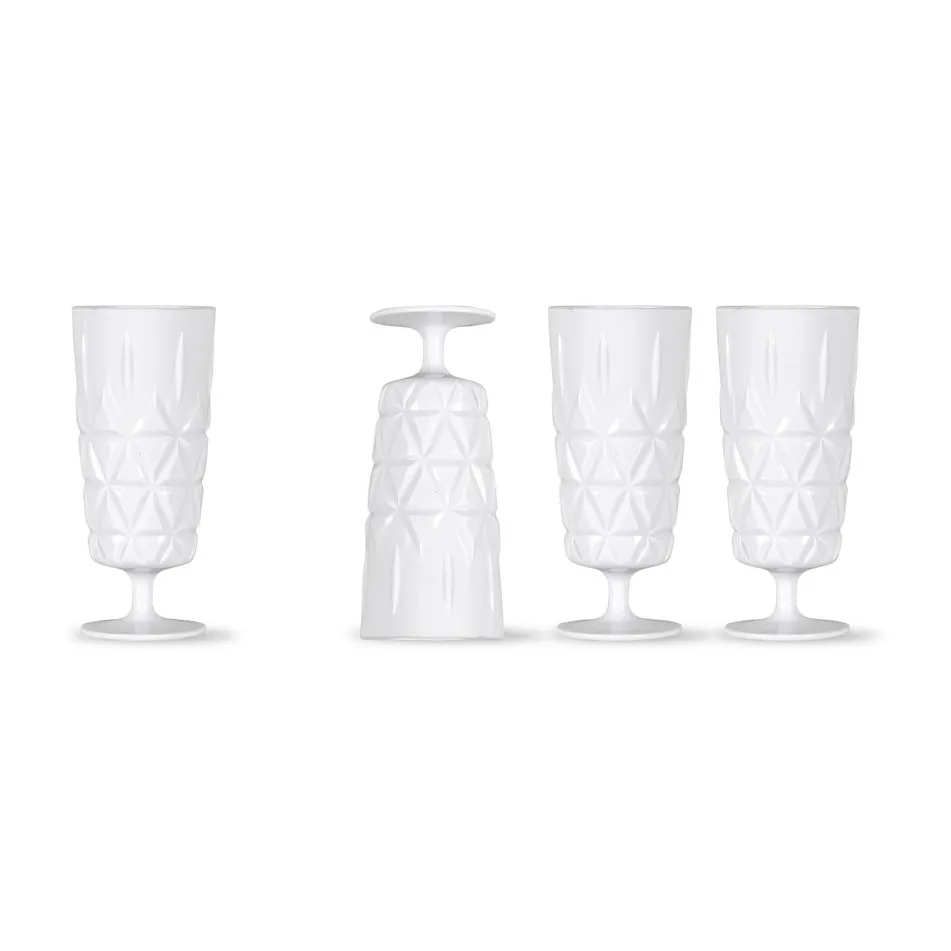 Picnic champagne glass 4-pack, White Sagaform