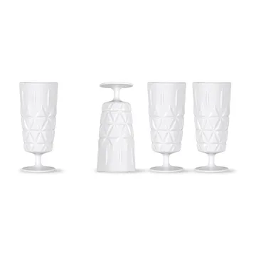 Picnic champagne glass 4-pack - White - Sagaform
