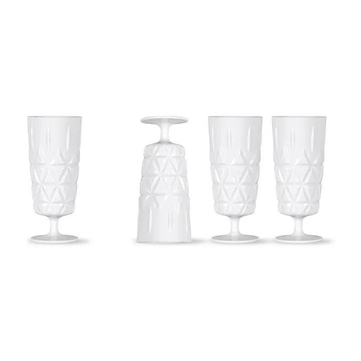 Picnic champagne glass 4-pack - White - Sagaform