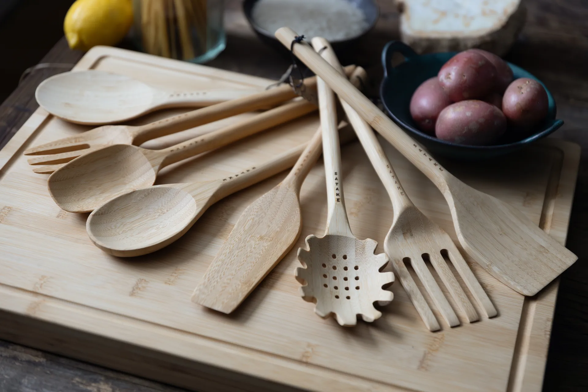 Satake rice spoon 24 cm, Bamboo Satake