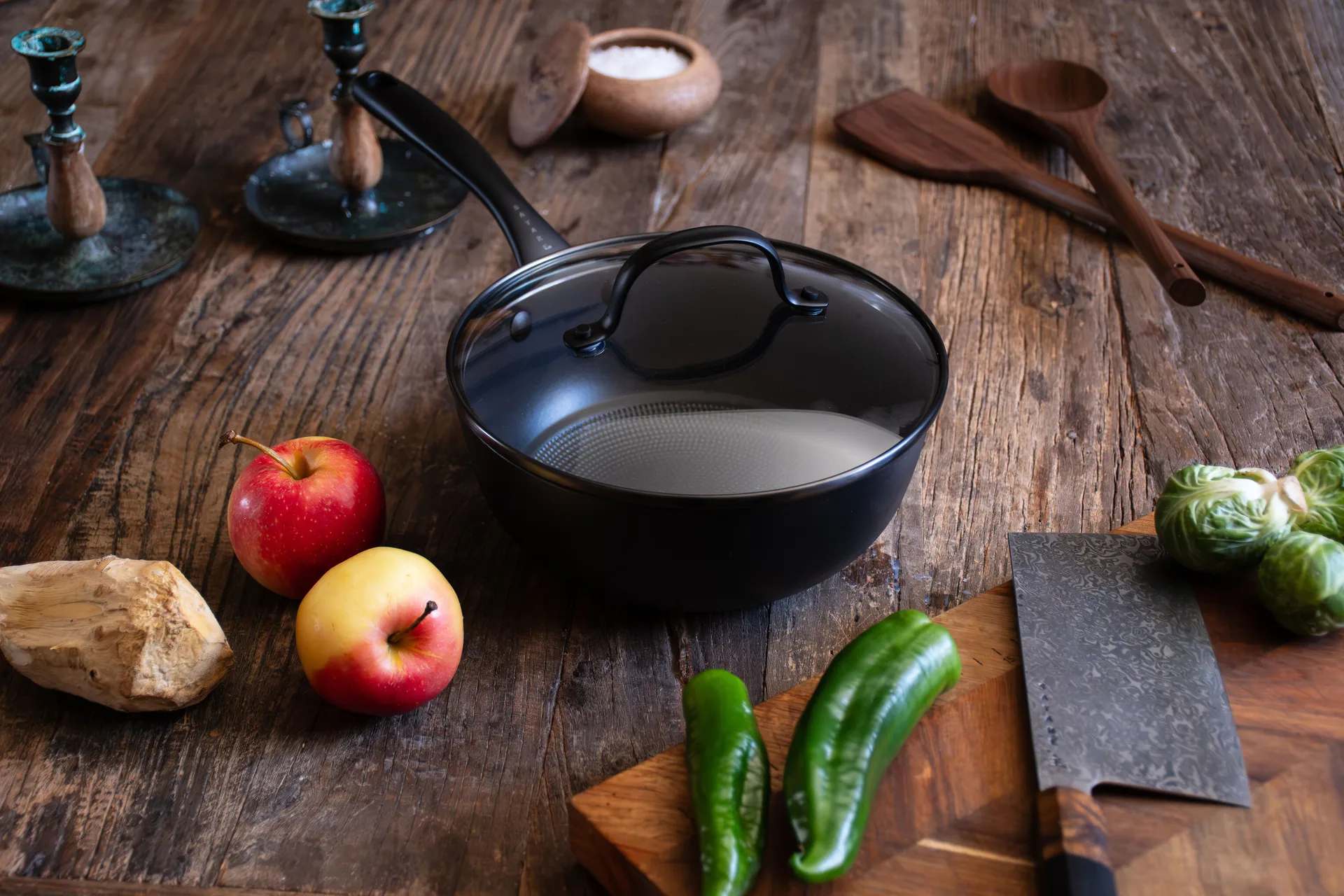 Satake sauté saucepan with glass lid 2-pieces, 2 L Satake
