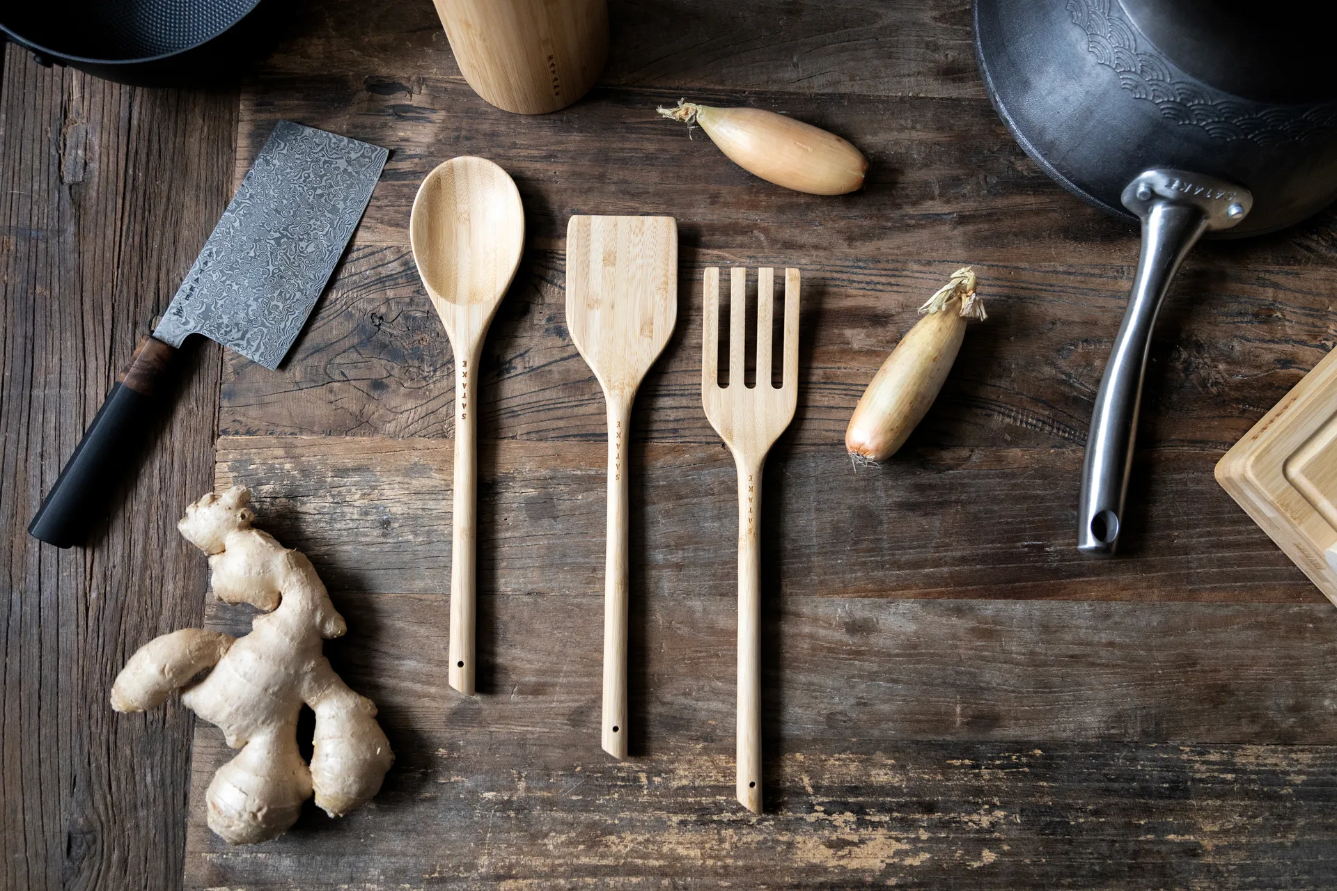 Satake utensil set, Bamboo, 3 pieces Satake