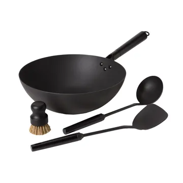 Satake wok set carbon steel - 4 pieces - Satake