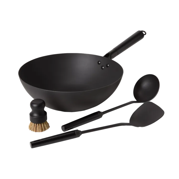 Satake wok set carbon steel - 4 pieces - Satake