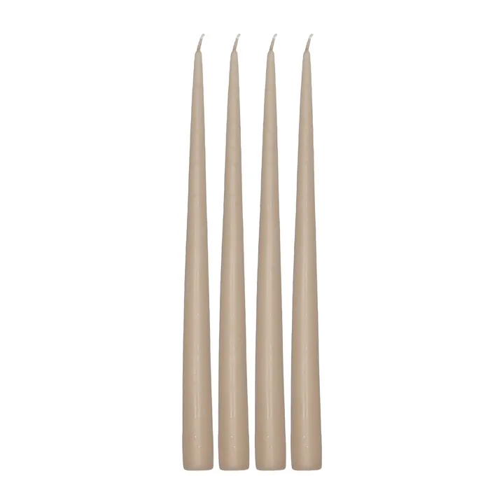 Atmosphere long candle 4 pack 32 cm - Sand - Scandi Essentials