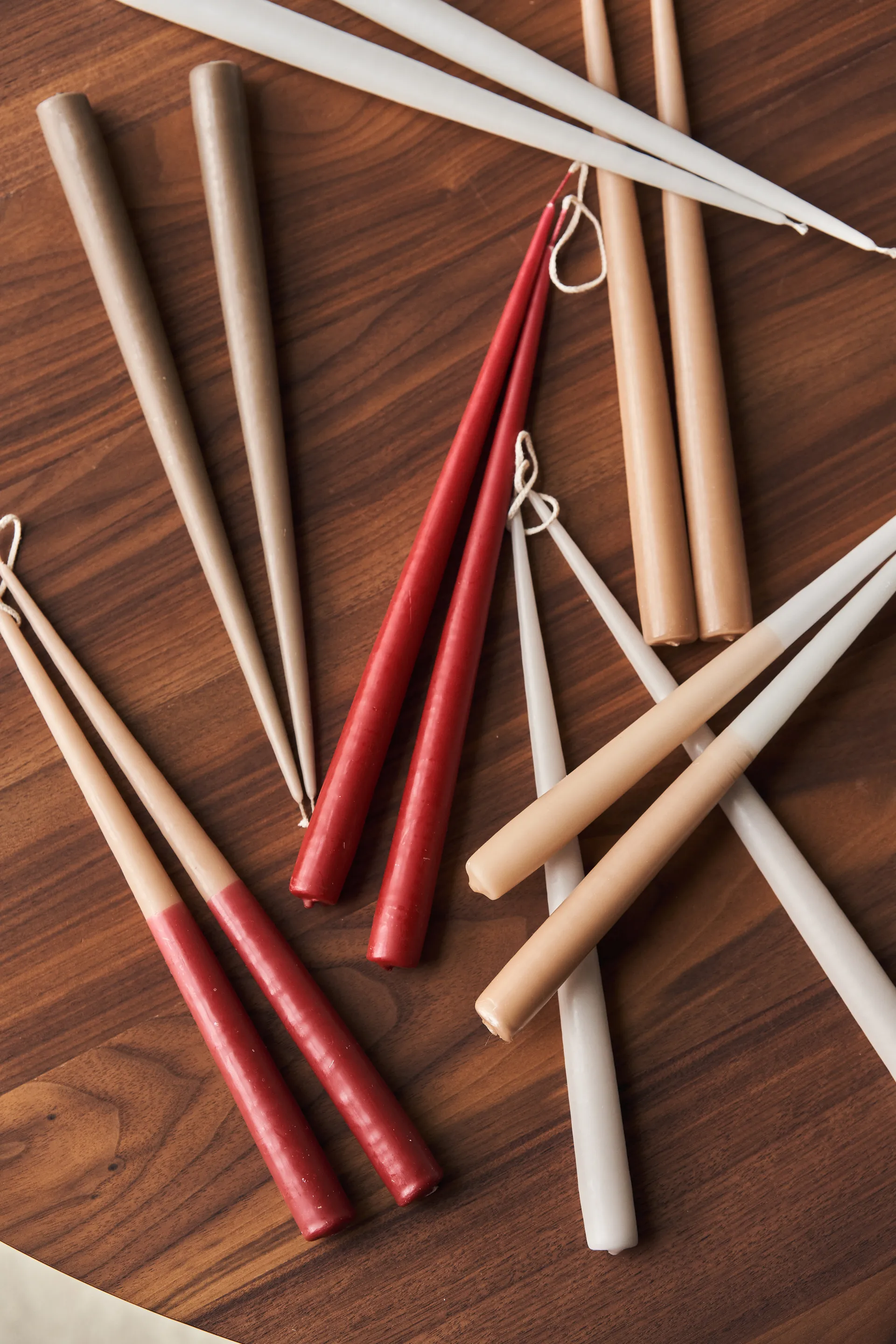 Atmosphere long candle 4 pack 32 cm, Taupe Scandi Essentials