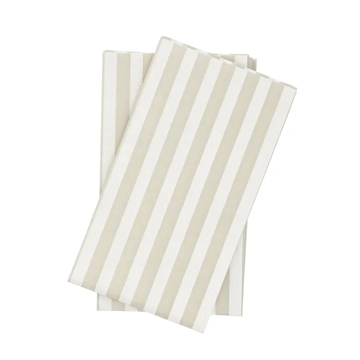 Bold Stripe paper napkin - White-beige, 15-pack, 33x40 cm - Scandi Essentials