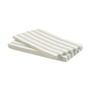 Bold Stripe paper napkin - White-beige, 15-pack, 33x40 cm - Scandi Essentials