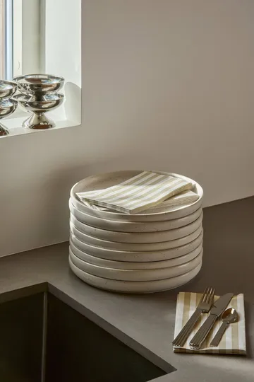 Bold Stripe paper napkin - White-beige, 15-pack, 33x40 cm - Scandi Essentials