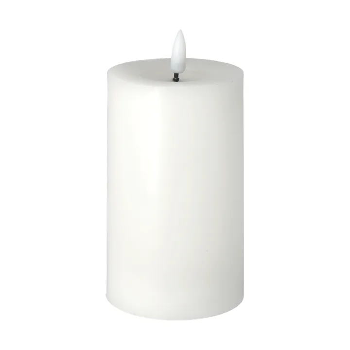Bright Melt block candle 15 cm - White - Scandi Essentials