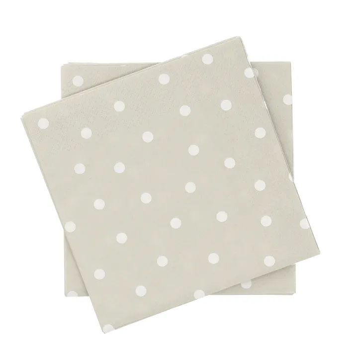 Fine dots paper napkin - White-beige, 20-pack, 33x33 cm - Scandi Essentials