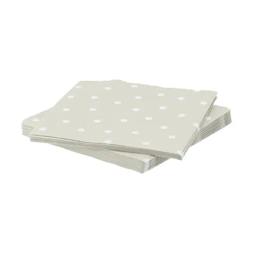 Fine dots paper napkin - White-beige, 20-pack, 33x33 cm - Scandi Essentials
