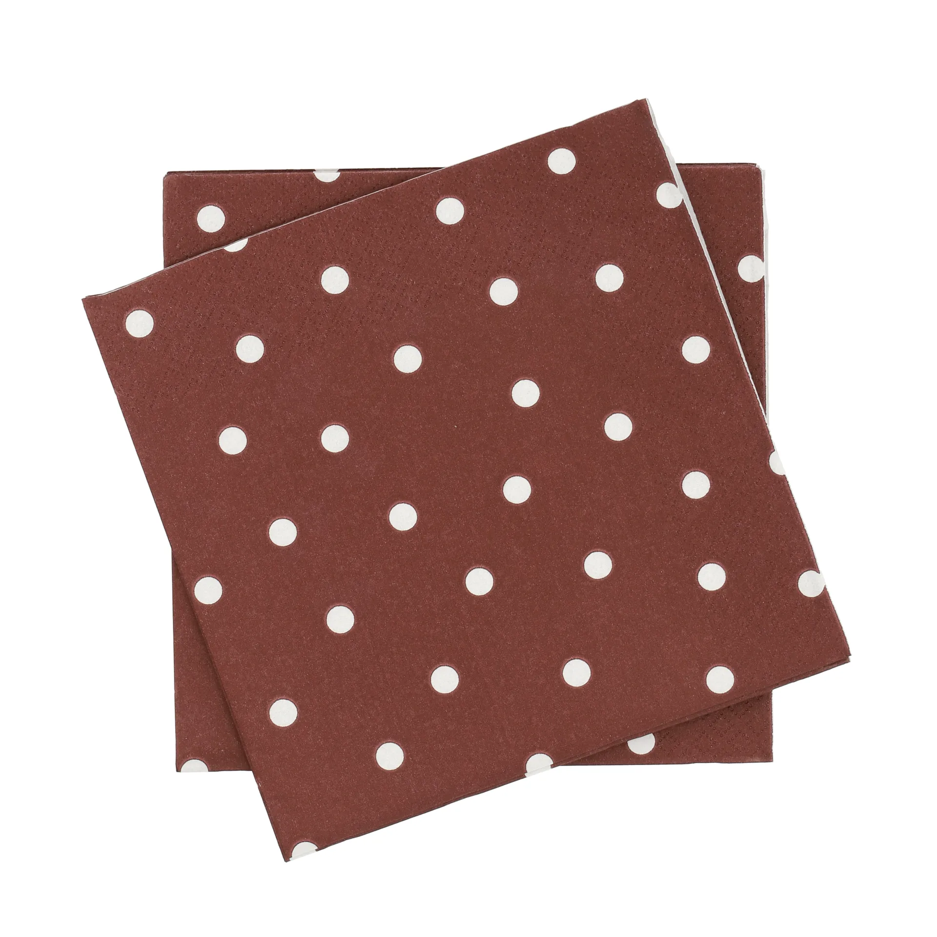 Fine dots paper napkin, Wine red-white, 20-pack, 33x33 cm Scandi Essentials