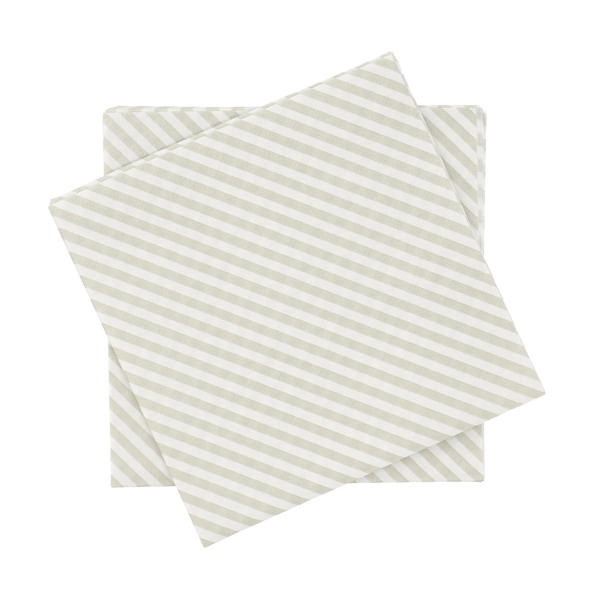 Fine stripe paper napkin, White-beige, 20-pack, 33x33 cm Scandi Essentials