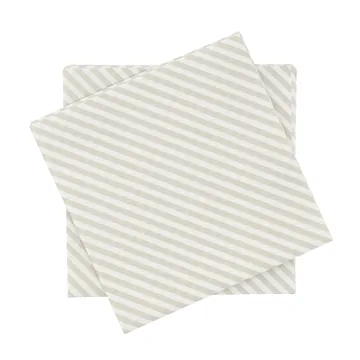 Fine stripe paper napkin - White-beige, 20-pack, 33x33 cm - Scandi Essentials