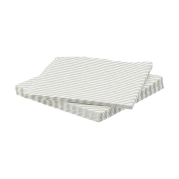 Fine stripe paper napkin - White-beige, 20-pack, 33x33 cm - Scandi Essentials