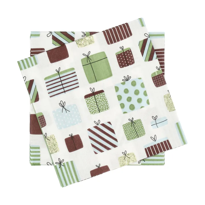 Gift paper napkin - Multi, 20-pack, 33x33 cm - Scandi Essentials